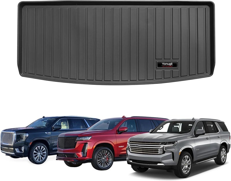 Yonugli Custom for 2021-2025 2026 Chevy Tahoe/GMC Yukon (Not XL)/Cadillac Escalade (Not ESV) Cargo Mats Trunk Liner All Weather TPE Protection Mat Accessories (for 2021-2026 Chevy Tahoe/Yukon/Escalade) - Image 1